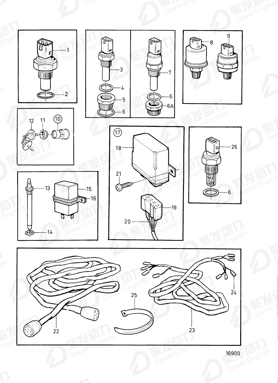 VOLVO Cable harness 873930 Drawing